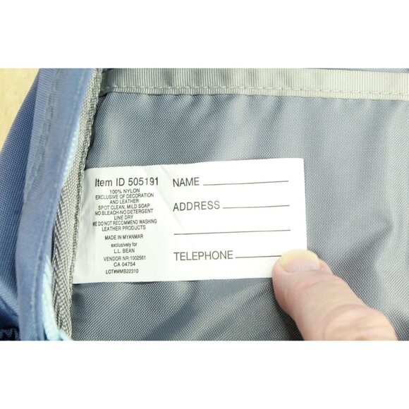 LL Bean Unisex Adult Weatherproof Nylon Deluxe Book Pack 37L Backpack Blue - Picture 13 of 13